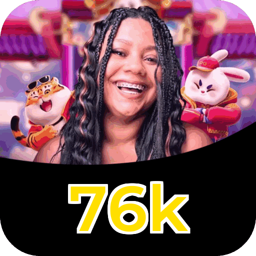 Interface do aplicativo 76k mostrando jogos disponíveis no iOS e Android